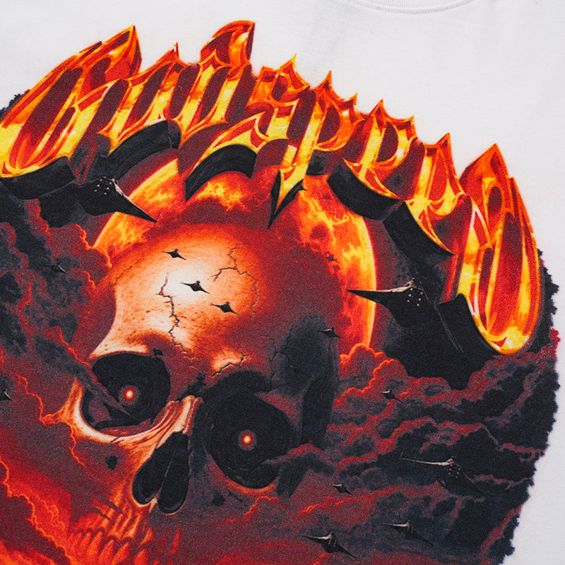 Godspeed Flame Skull Graphic T‑Shirt