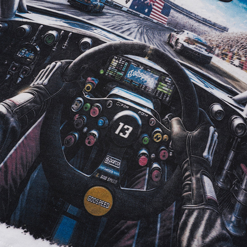 Godspeed Racing‑Scene Graphic T‑Shirt