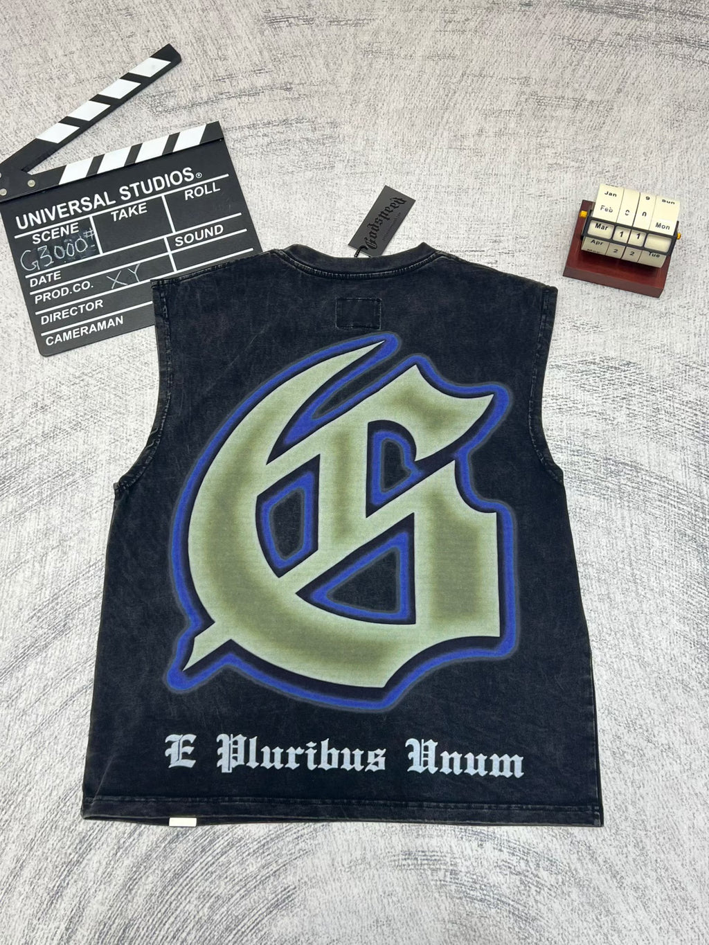 Godspeed Eagle Graphic Black Washed Tank Top