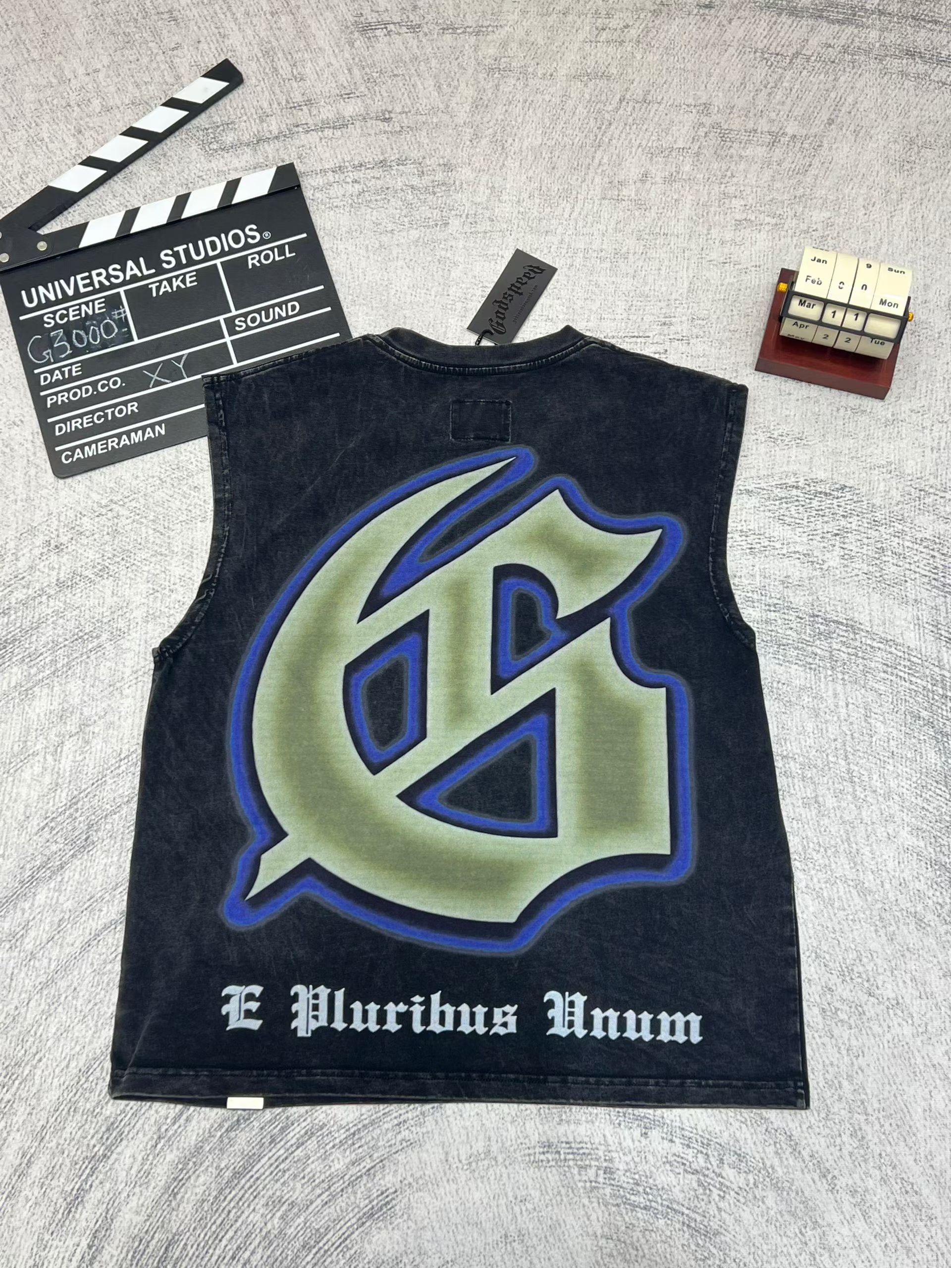 Godspeed Eagle Graphic Black Washed Tank Top
