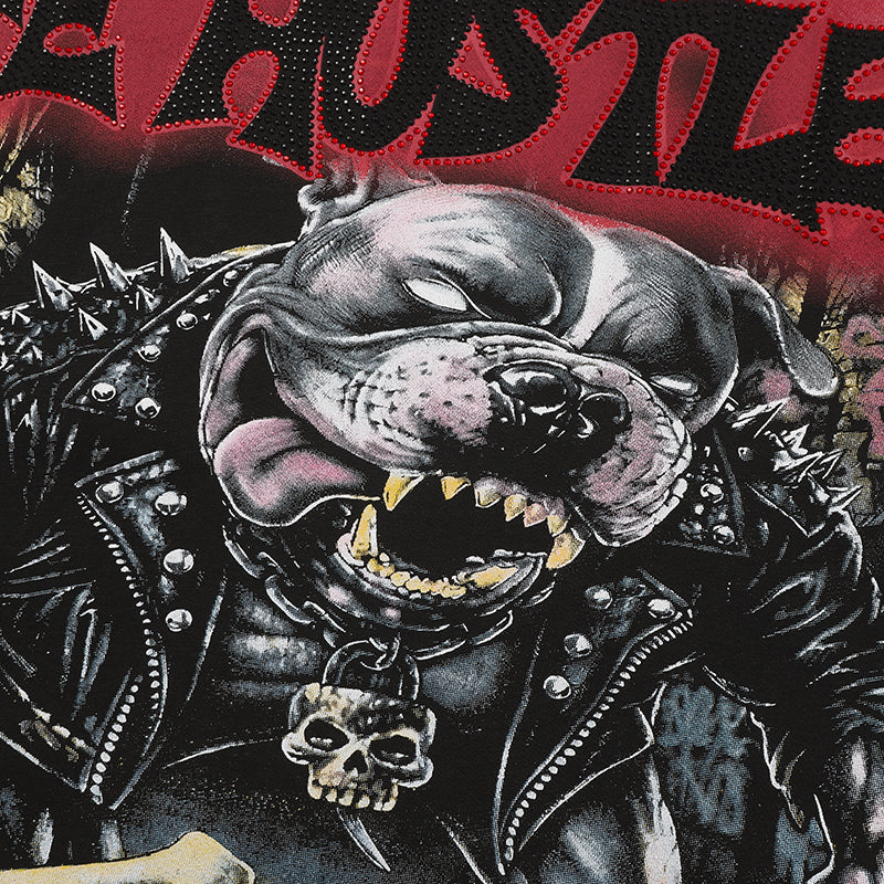 Life Hustlers Vintage Skull Graphic White T‑Shirt