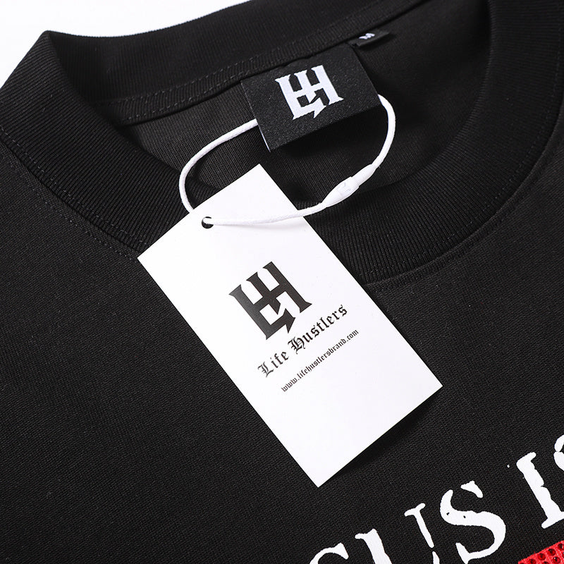 Life Hustlers Jesus Graphic Black Tee