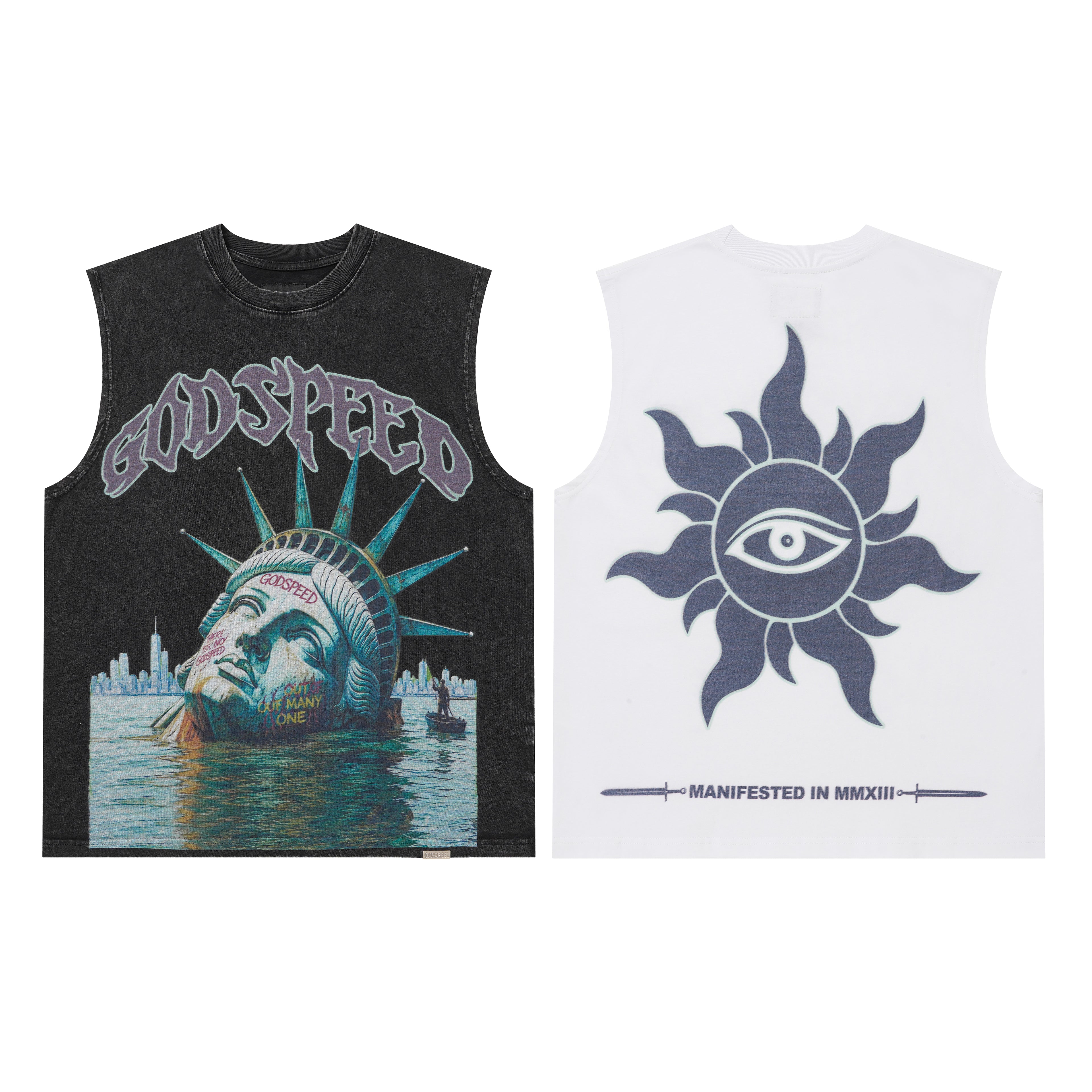 Godspeed Statue of Liberty Print 2‑Pack Tank Tops