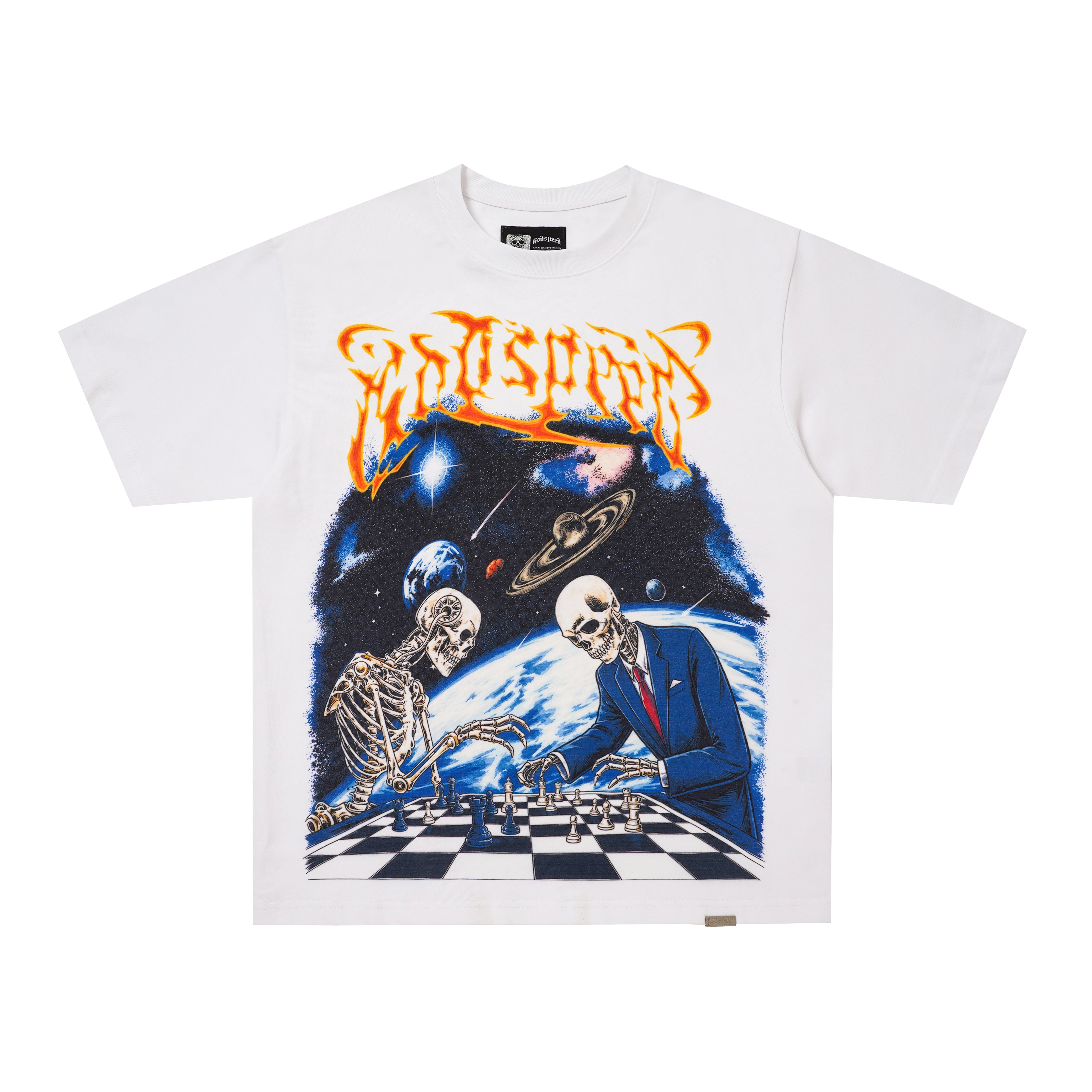 Godspeed Space Skull Graphic T‑Shirt