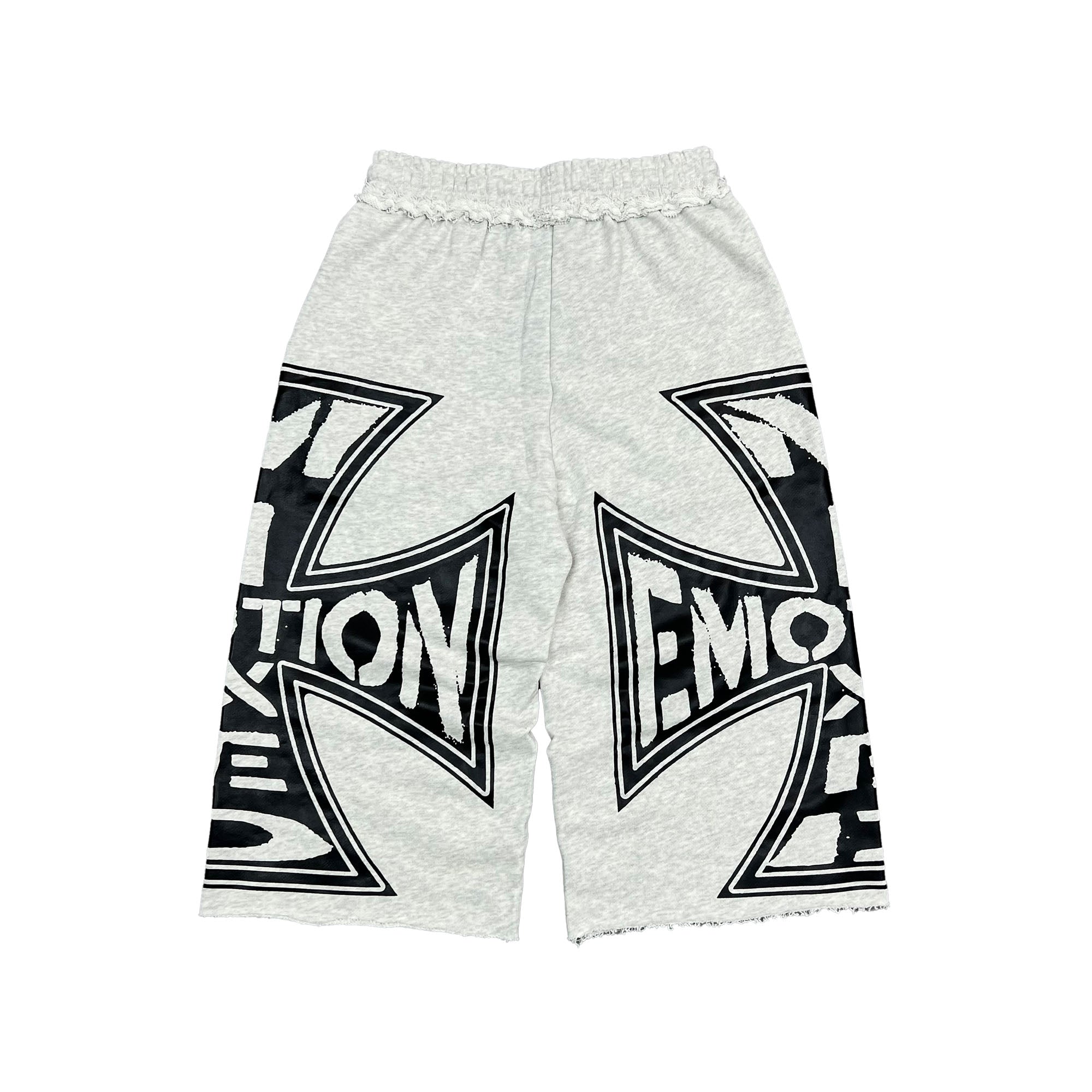 Emotions Never Die Big Graphic Print Sweat Shorts