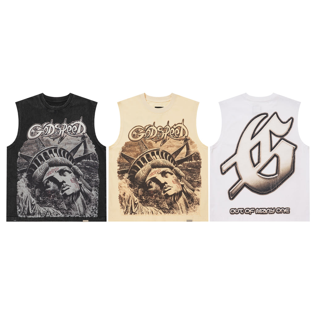 Godspeed 3‑Pack Statue of Liberty Tank Top