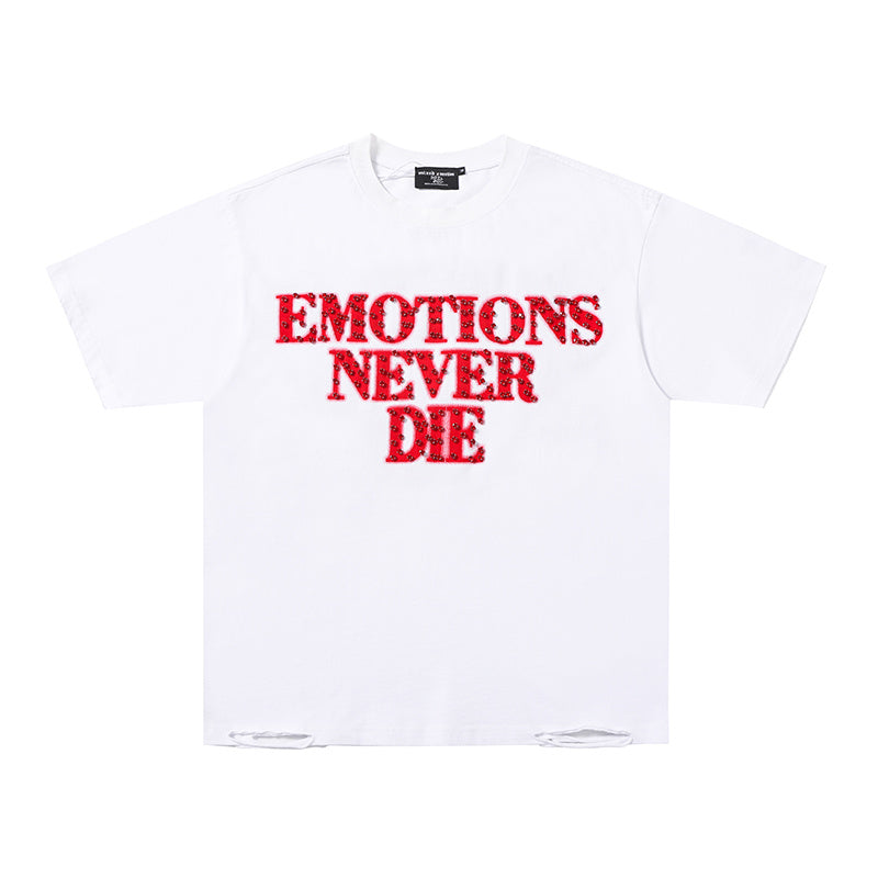 MIXED EMOTION Letter Logo Multi‑Color T‑Shirt