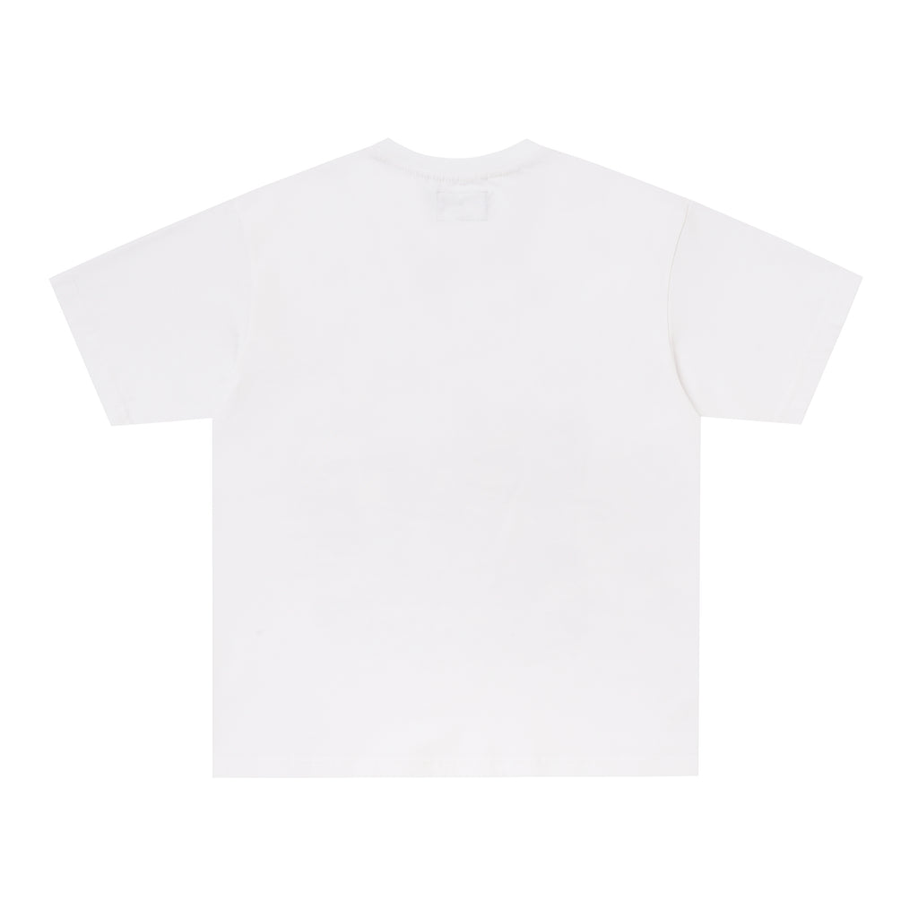 Godspeed Skull Helmet Graphic White T‑Shirt