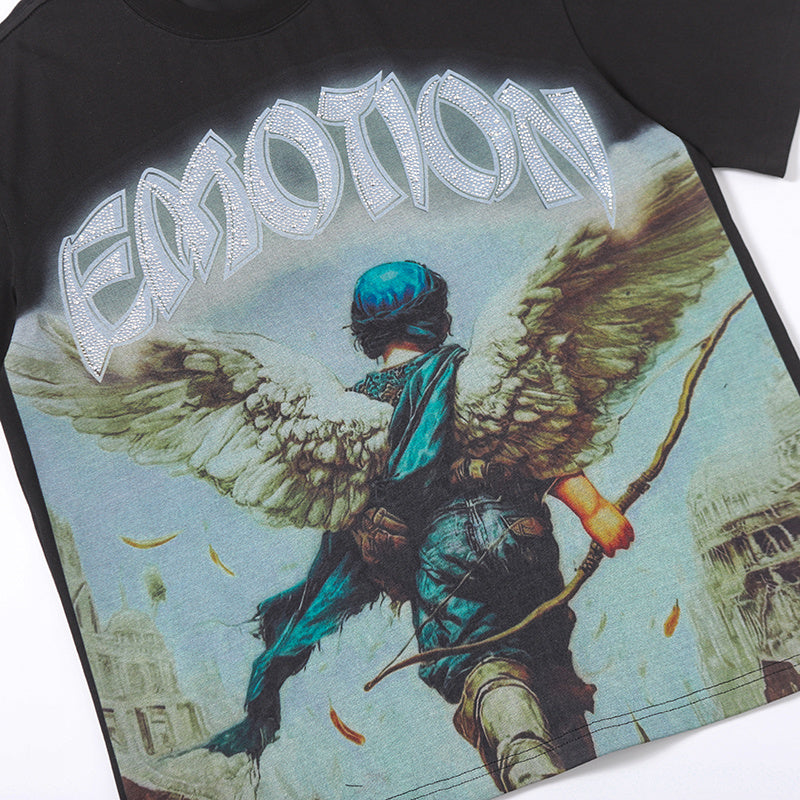 MIXED EMOTION Angel Archer Graphic 2‑Color T‑Shirt