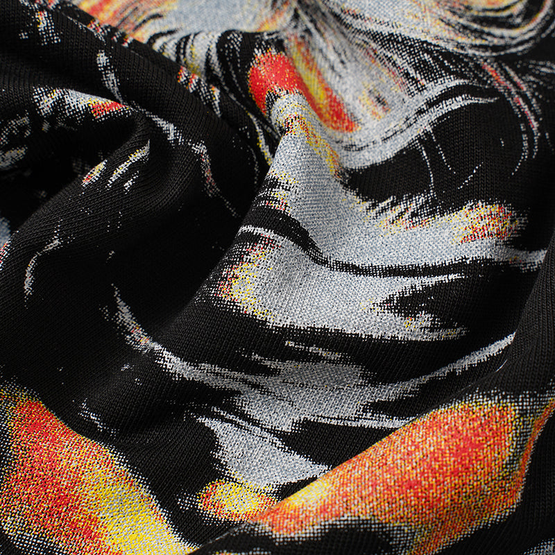 MIXED EMOTION Double‑Sided Graphic Black T‑Shirt