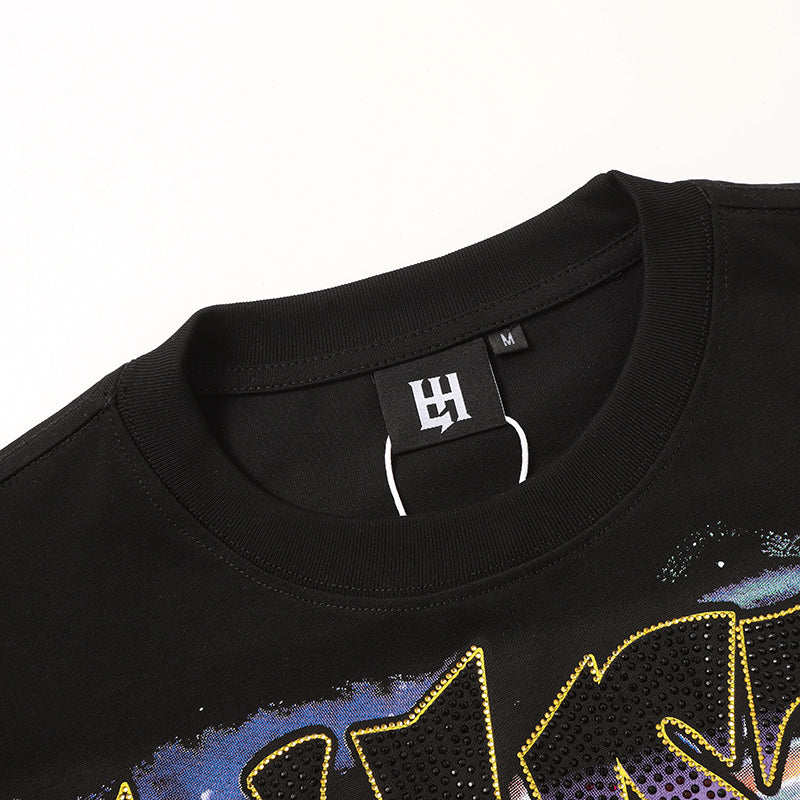 Life Hustlers Vintage Art Graphic Black T‑Shirt
