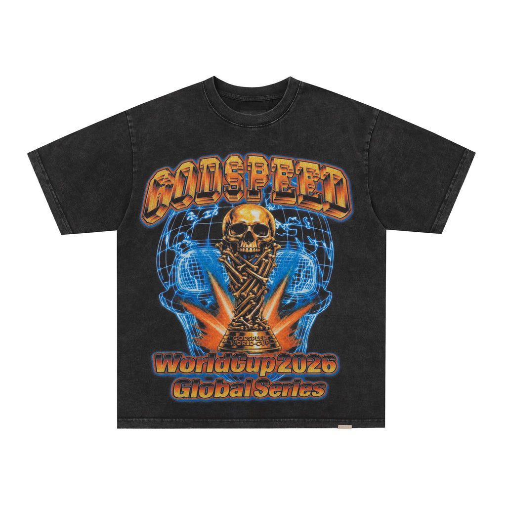 Godspeed Skull Flag Graphic T‑Shirt
