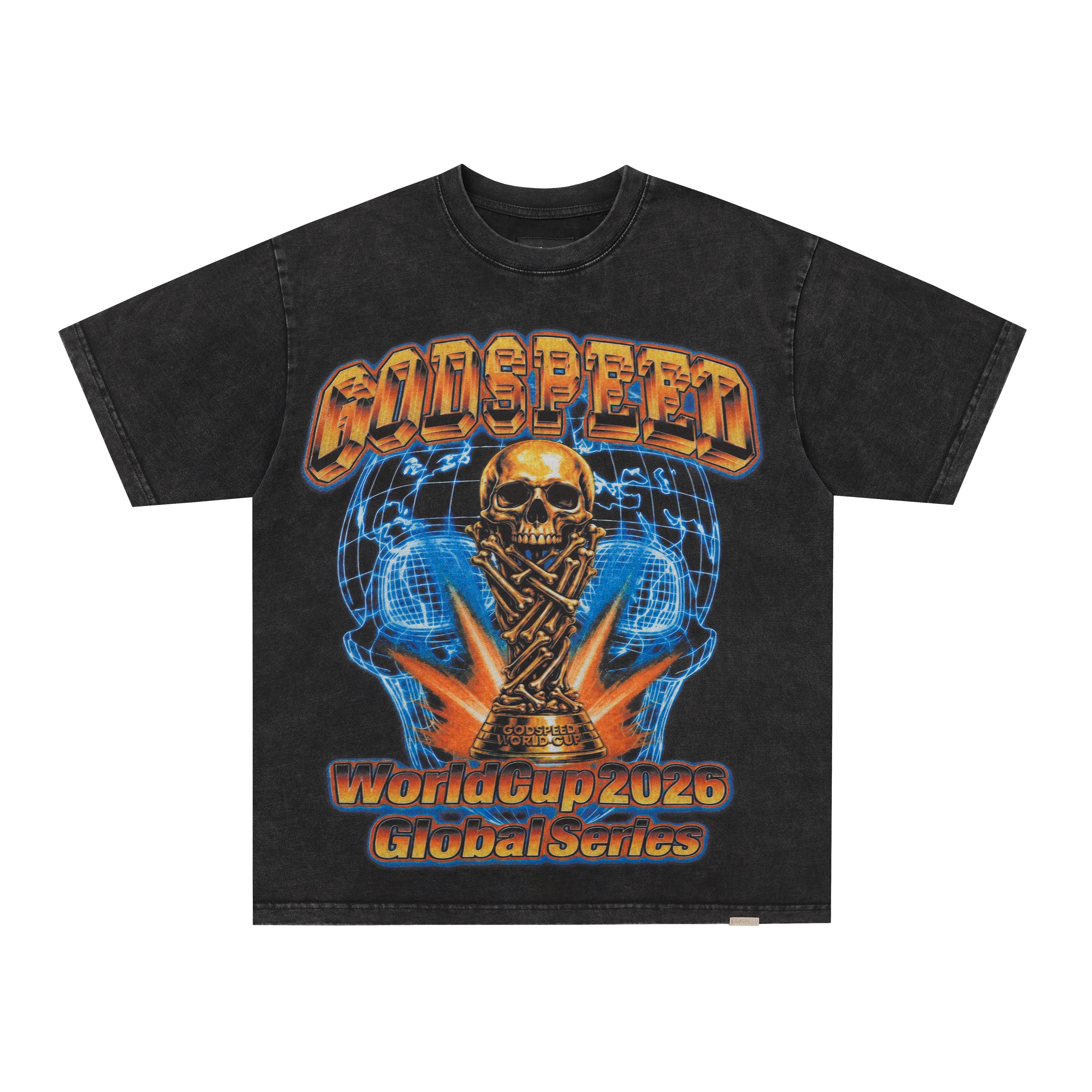 Godspeed Skull Flag Graphic T‑Shirt
