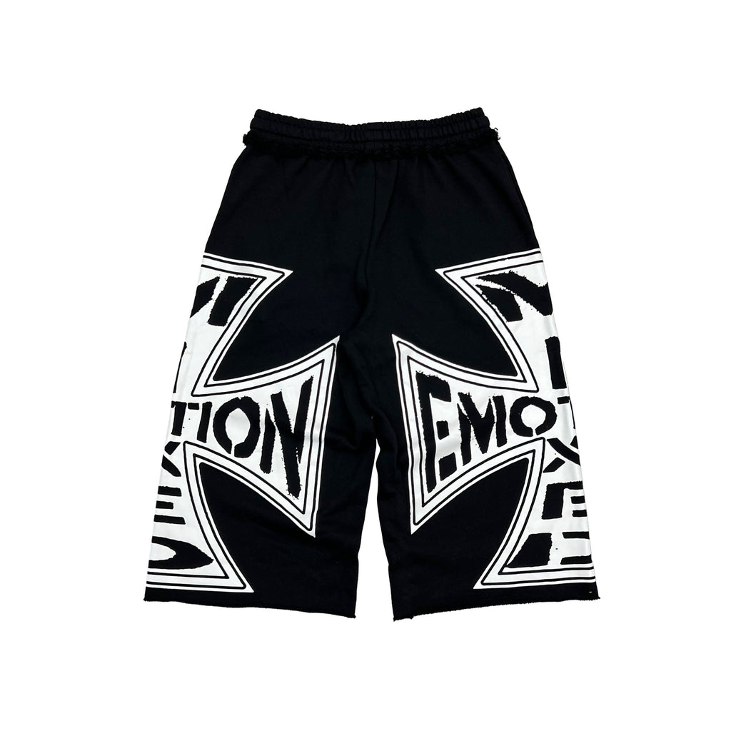 Emotions Never Die Big Graphic Print Sweat Shorts
