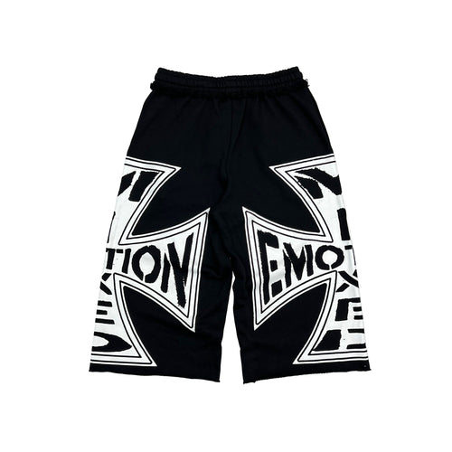 Emotions Never Die Big Graphic Print Sweat Shorts