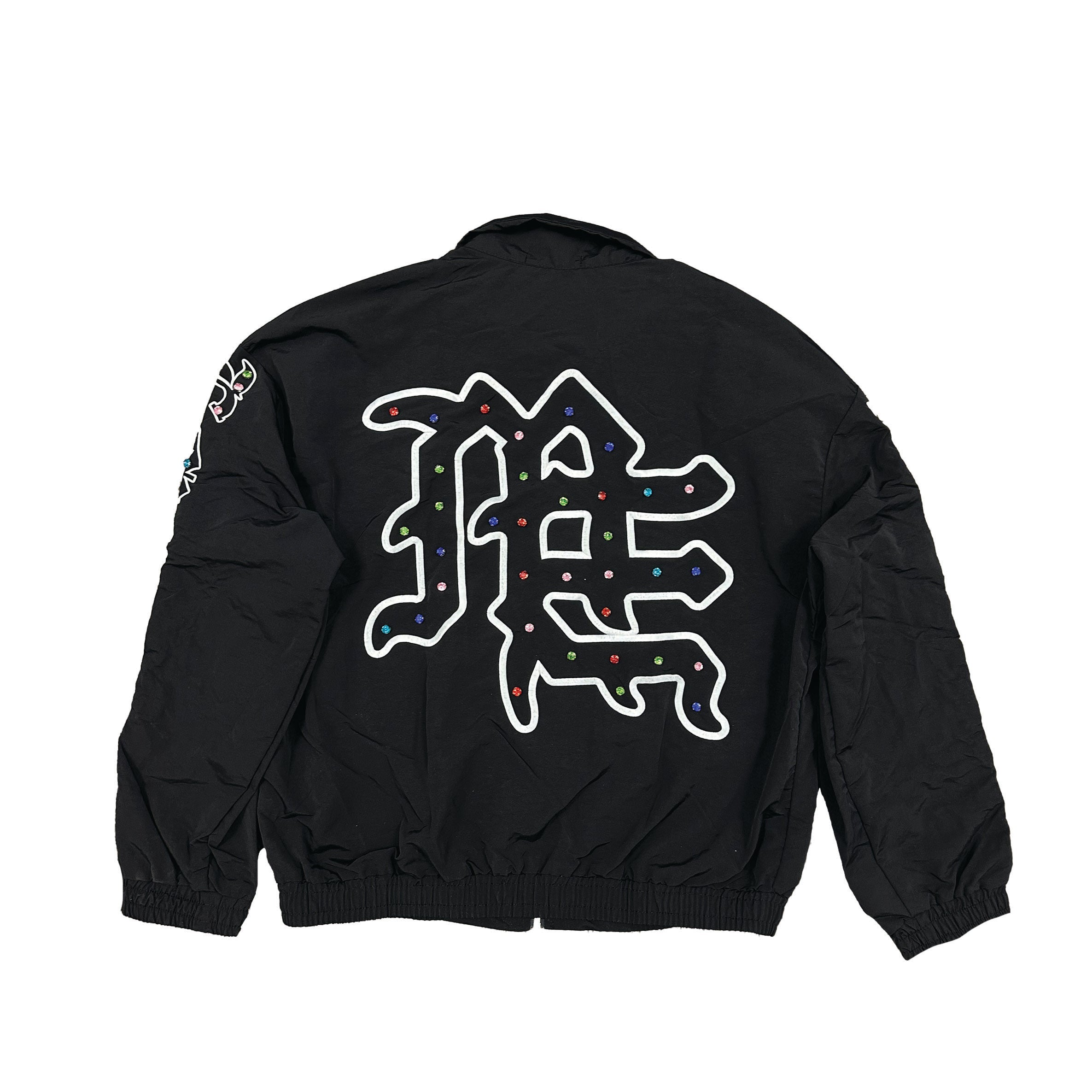 MIXED EMOTION Rhinestone Zip‑Up Jacket