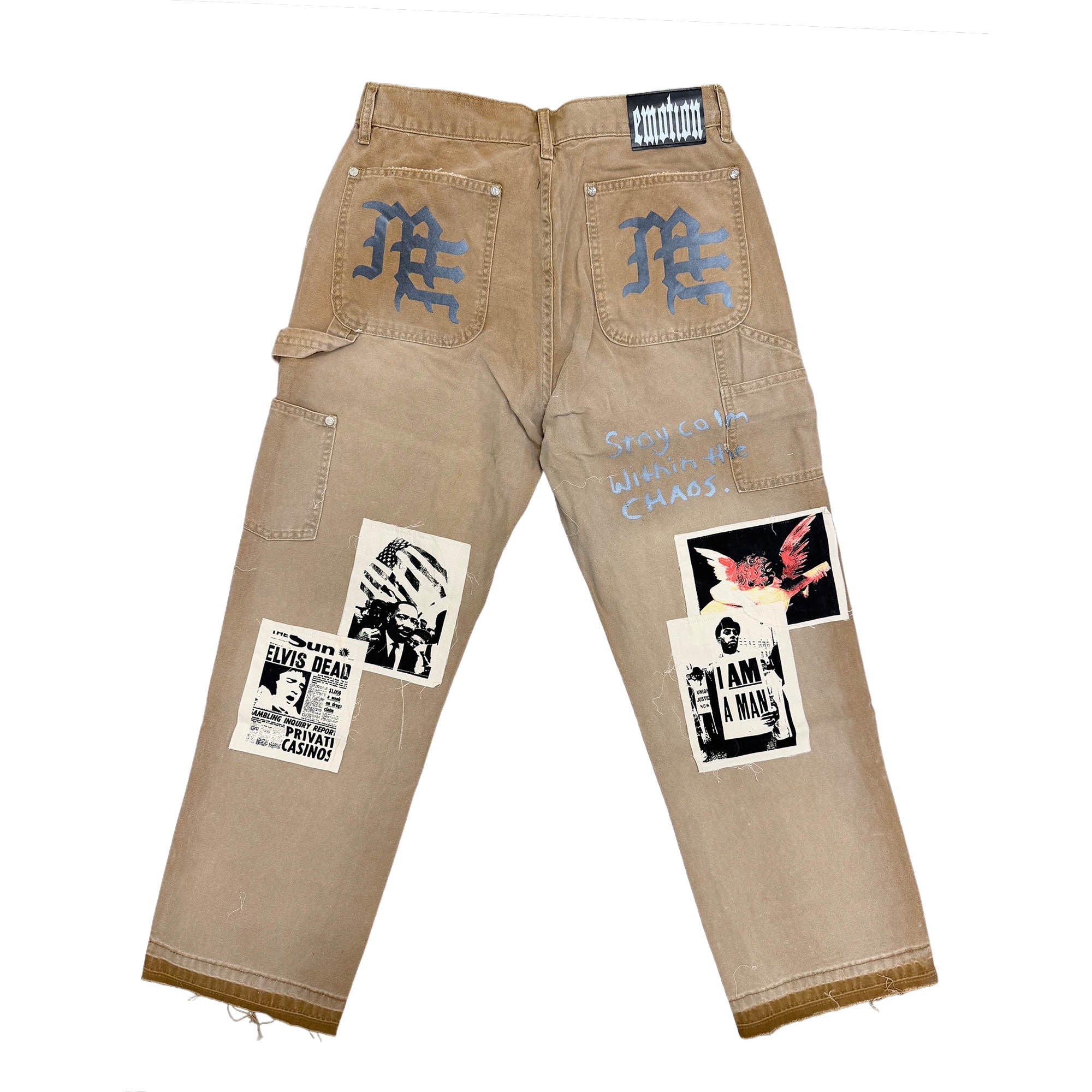 MIXED EMOTION Vintage Patchwork Baggy Pants