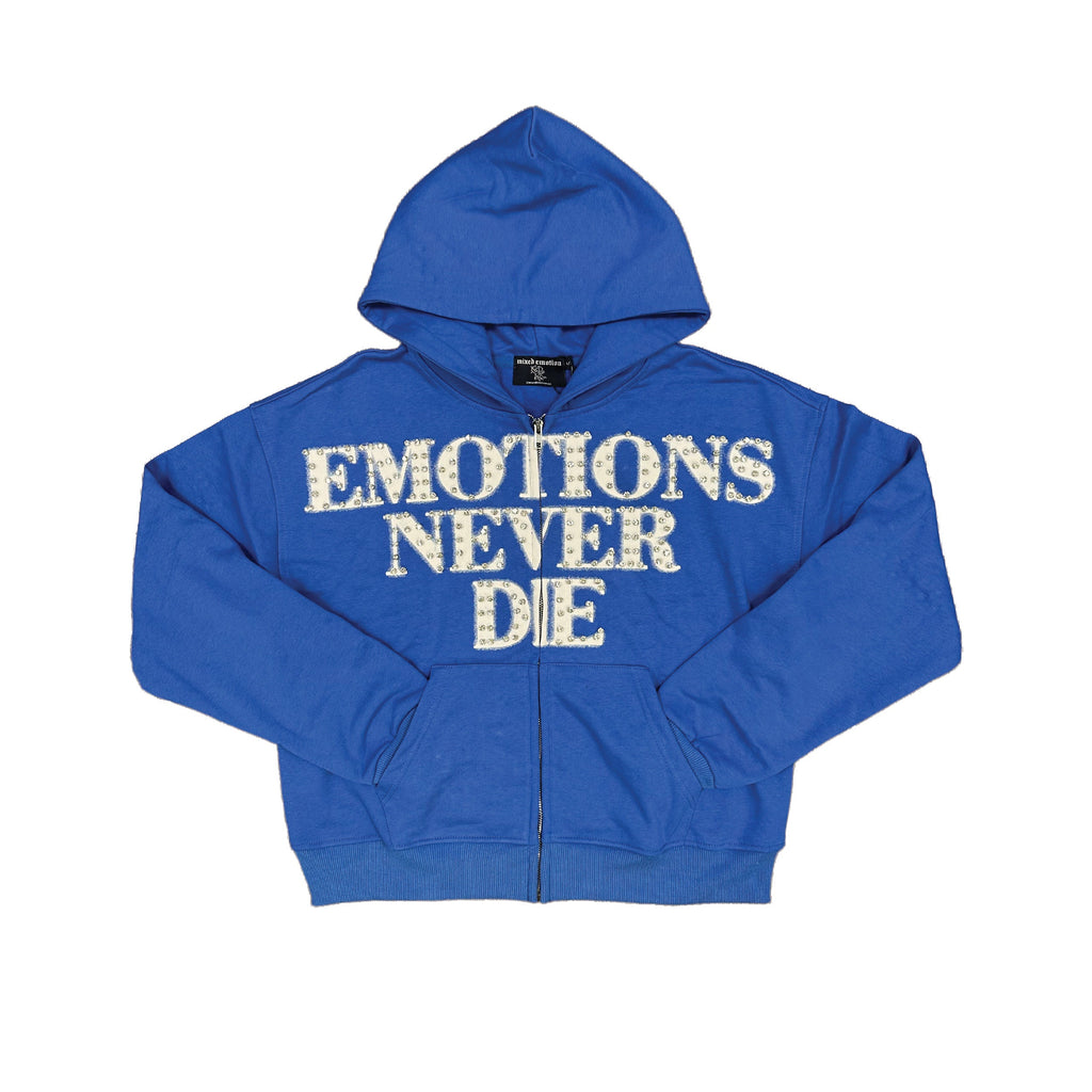 MIXED EMOTION Emotions Never Die Zip‑Up Hoodie