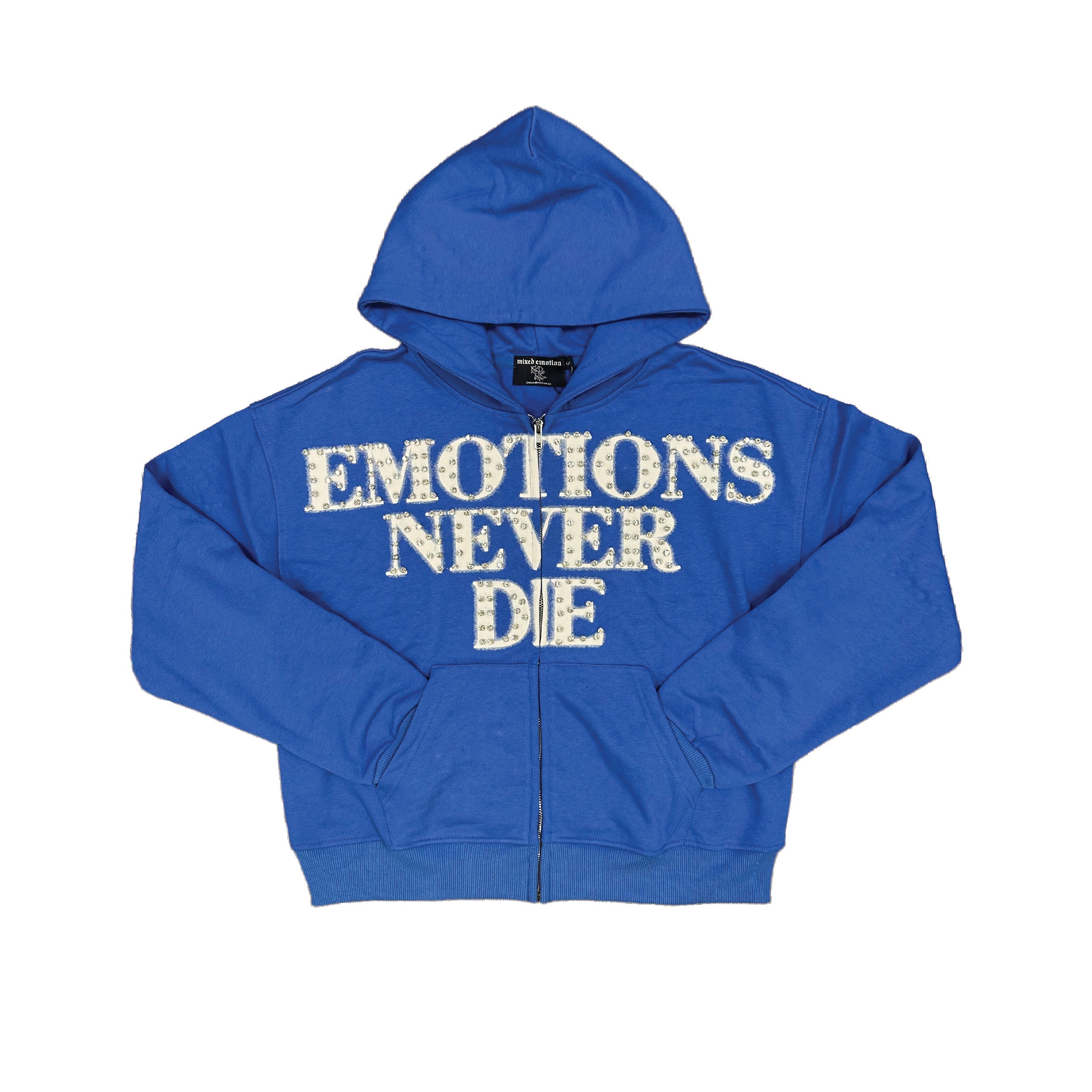 MIXED EMOTION Emotions Never Die Zip‑Up Hoodie