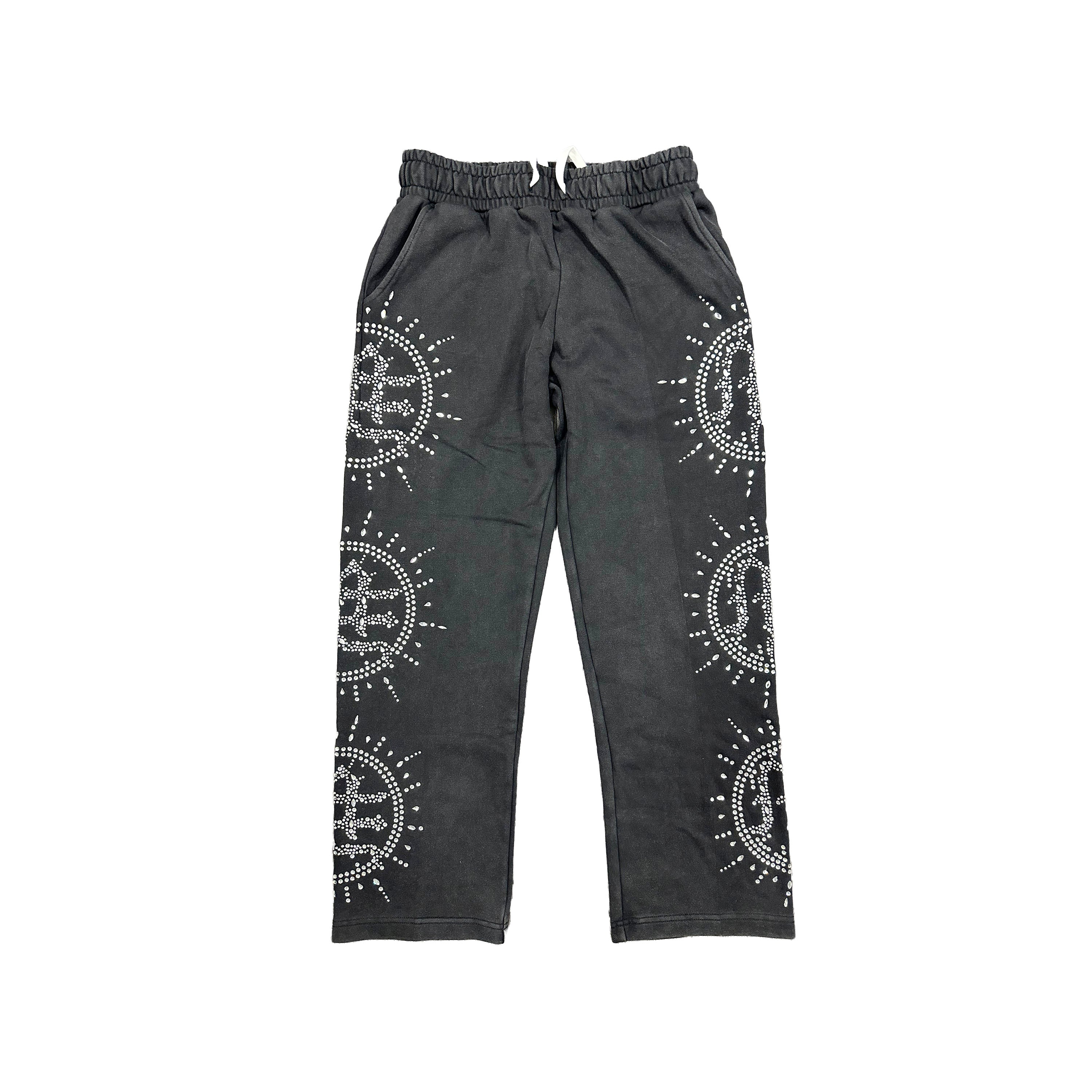 MIXED EMOTION Rhinestone Sun Graphic Sweatpants