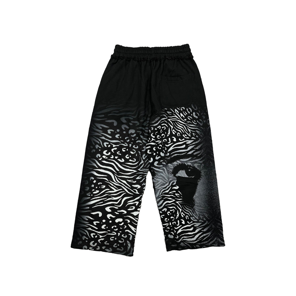 MIXED EMOTION Abstract Graphic Print Casual Pants