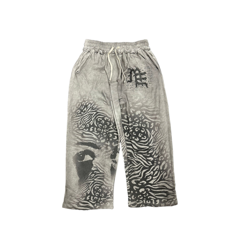 MIXED EMOTION Full‑Print Graphic Casual Pants