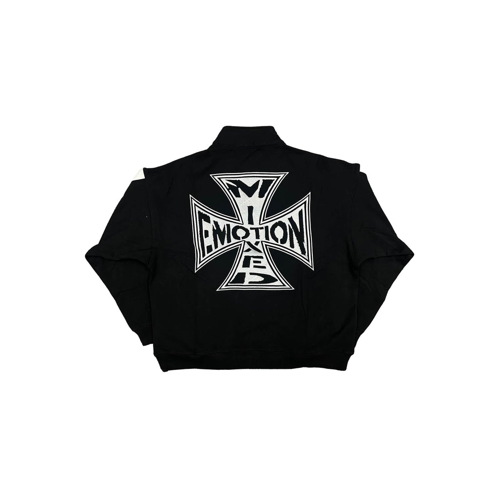 MIXED EMOTION Cross Logo Quarter‑Zip Sweatshirt