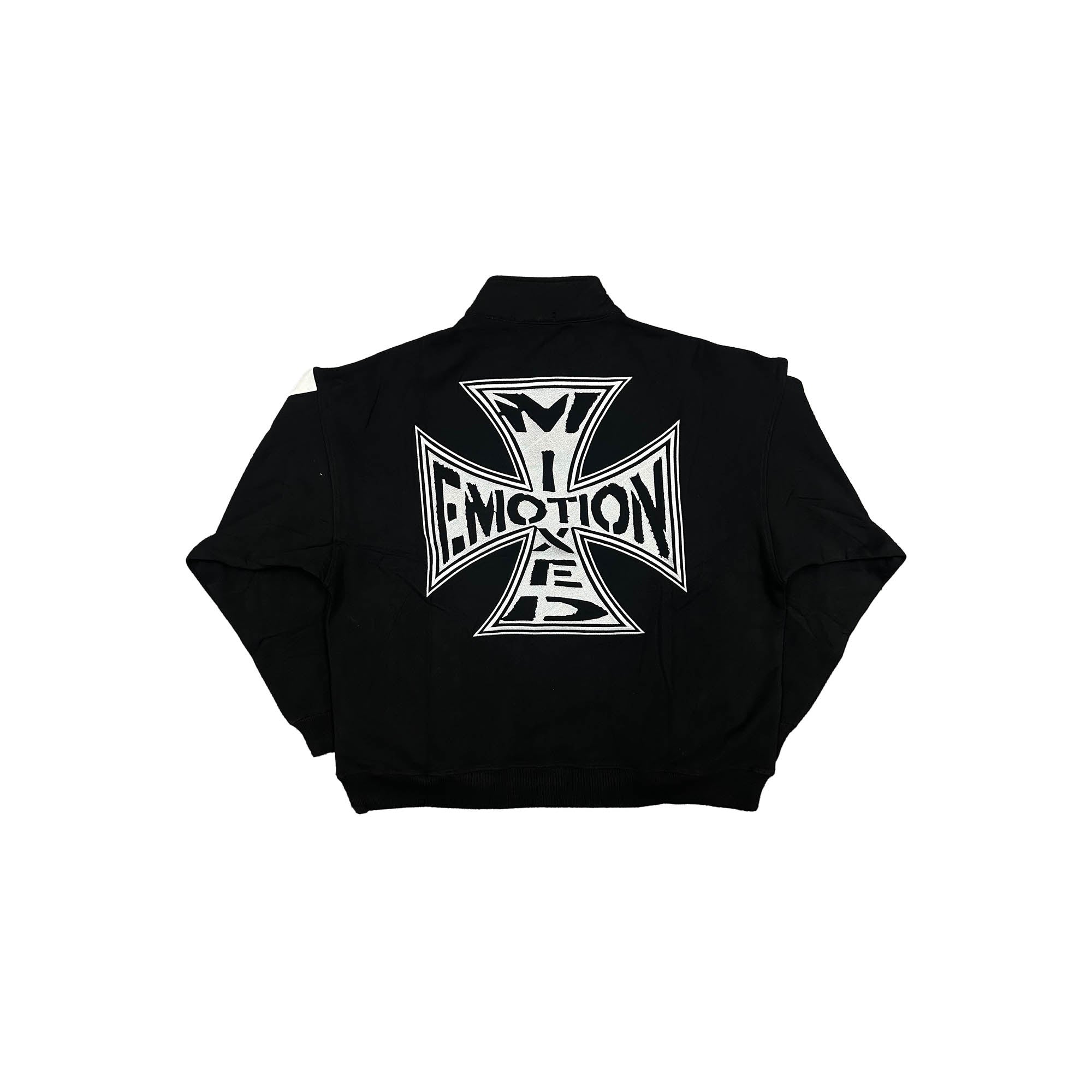 MIXED EMOTION Cross Logo Quarter‑Zip Sweatshirt