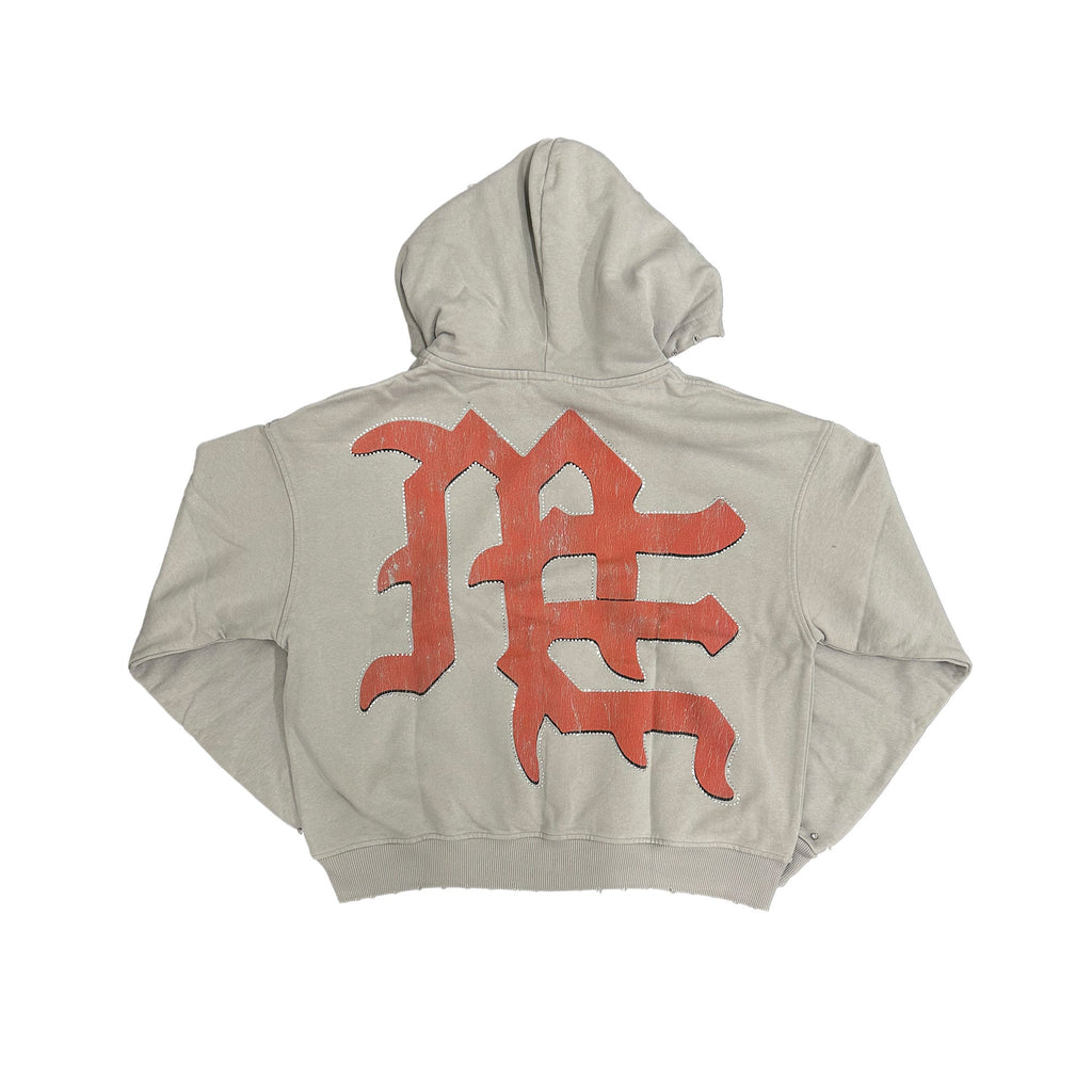 MIXED EMOTION Vintage Angel Graphic Zip‑Up Hoodie