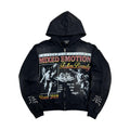 MIXED EMOTION Fallen Beauty Vintage Zip‑Up Hoodie