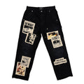 MIXED EMOTION Patchwork Baggy Jeans